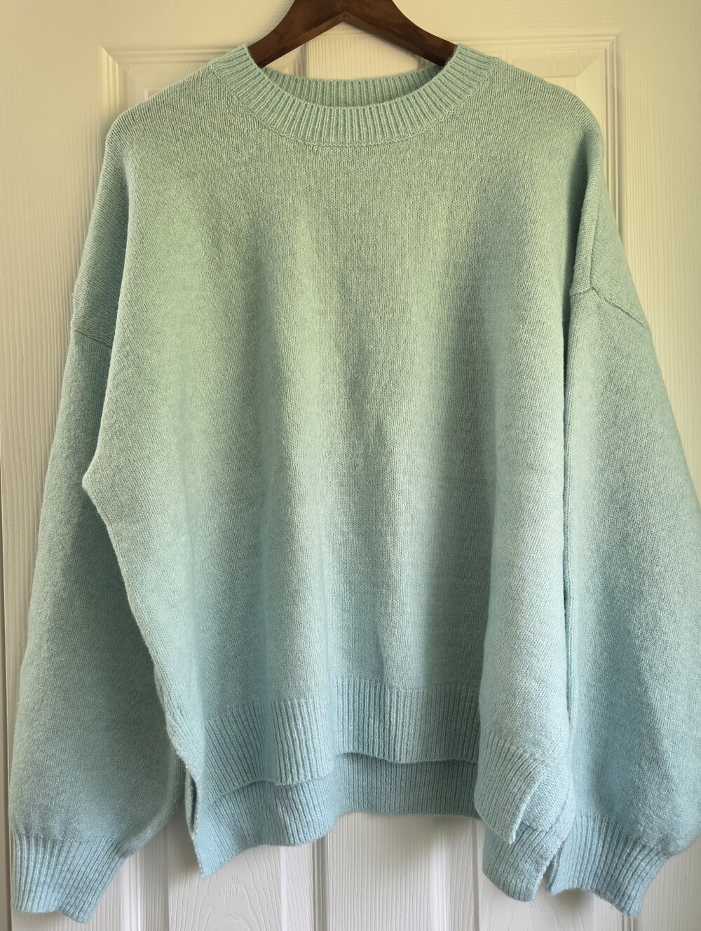NWOT Pastel Baby Blue Ultra Soft Oversized Knit Sweater 2XL